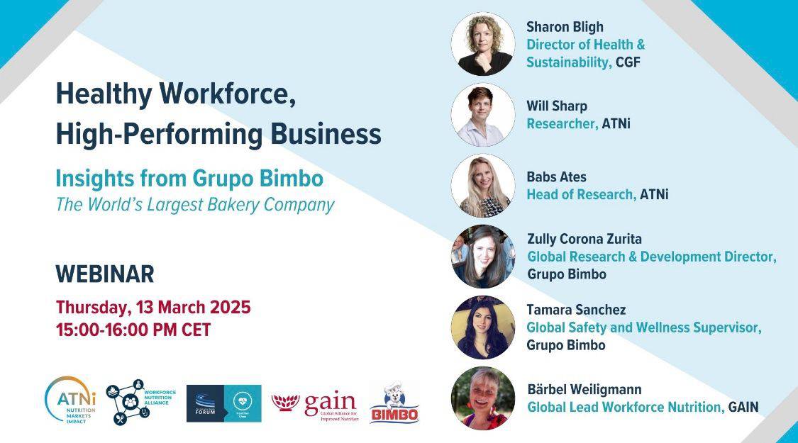 Healthy Workforce Webinar – Workforce Nutrition Alliance